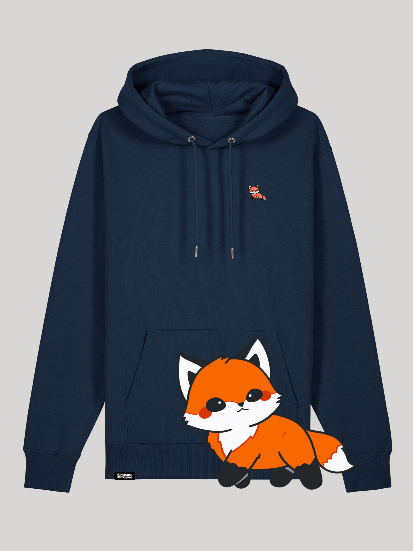 RIKU | Der Rotfuchs - Premium Hoodie aus reiner Bio-Baumwolle