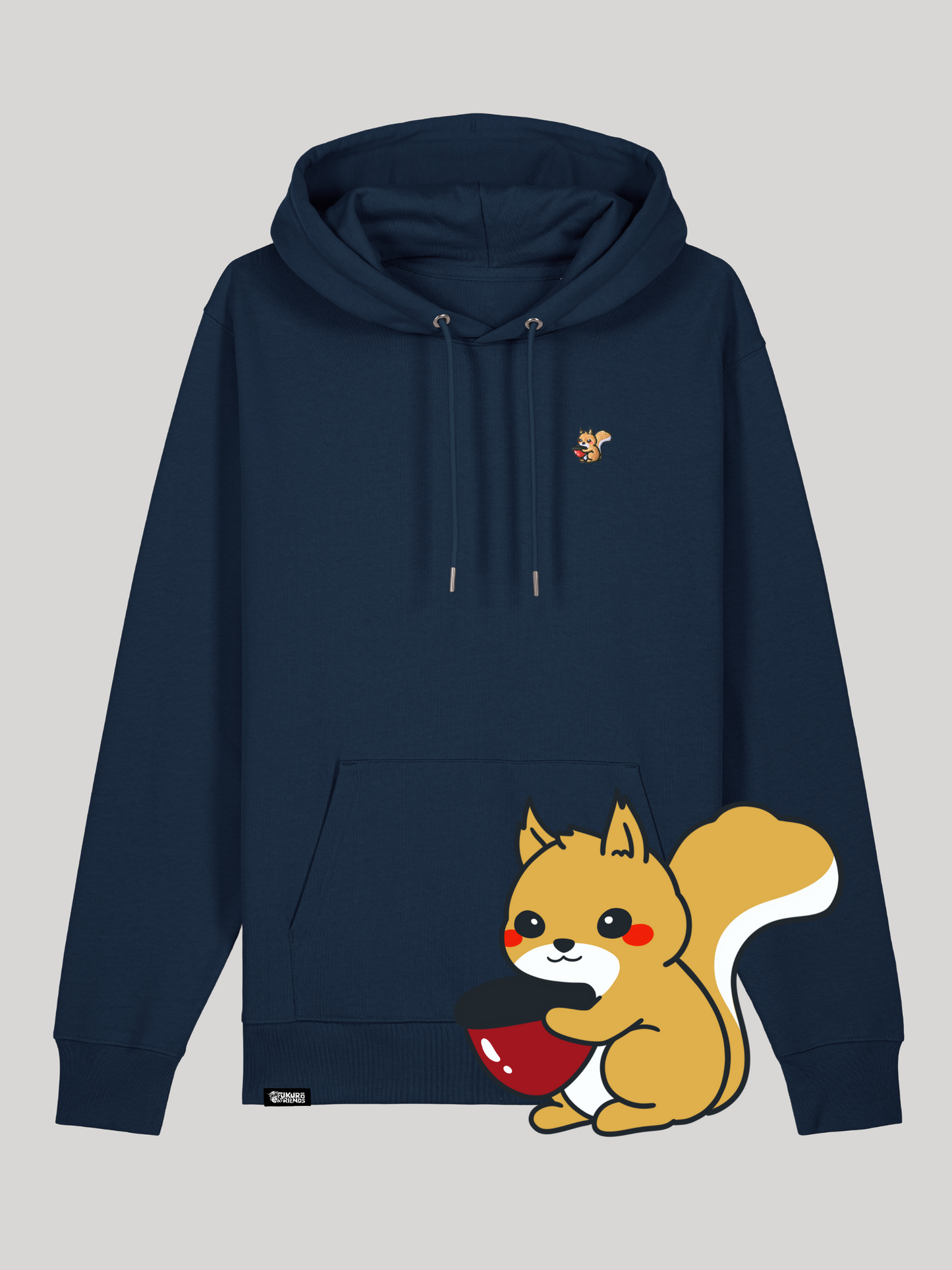 KURI | Das Eichhörnchen - Premium Hoodie aus reiner Bio-Baumwolle
