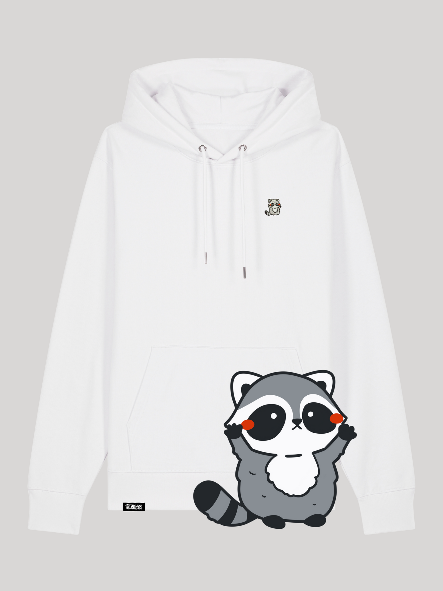 KUMO | Der Waschbär - Premium Hoodie aus reiner Bio-Baumwolle
