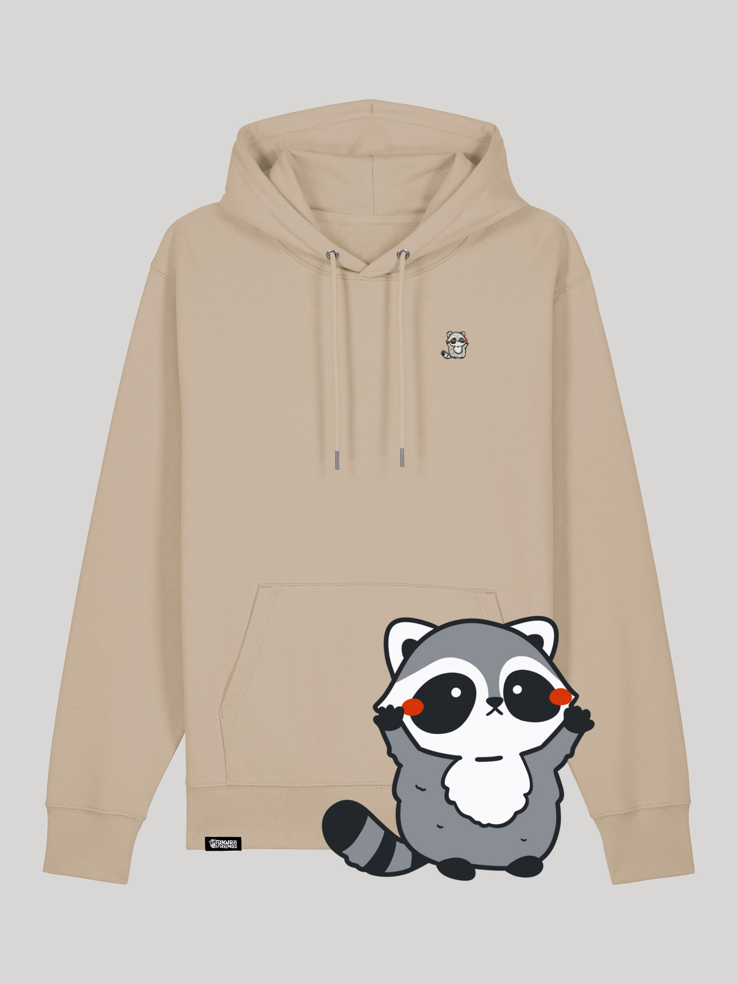 KUMO | Der Waschbär - Premium Hoodie aus reiner Bio-Baumwolle