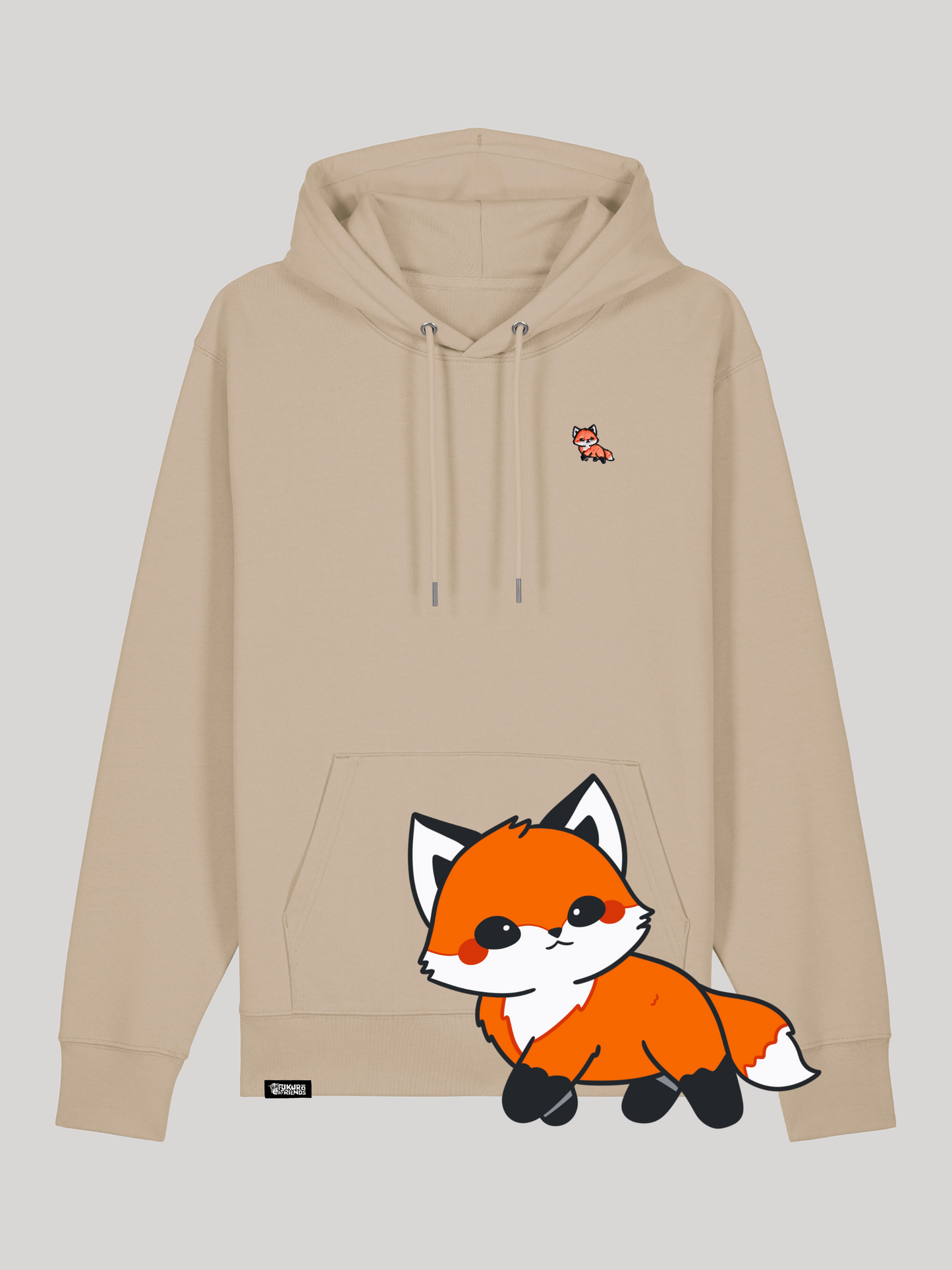 RIKU | Der Rotfuchs - Premium Hoodie aus reiner Bio-Baumwolle