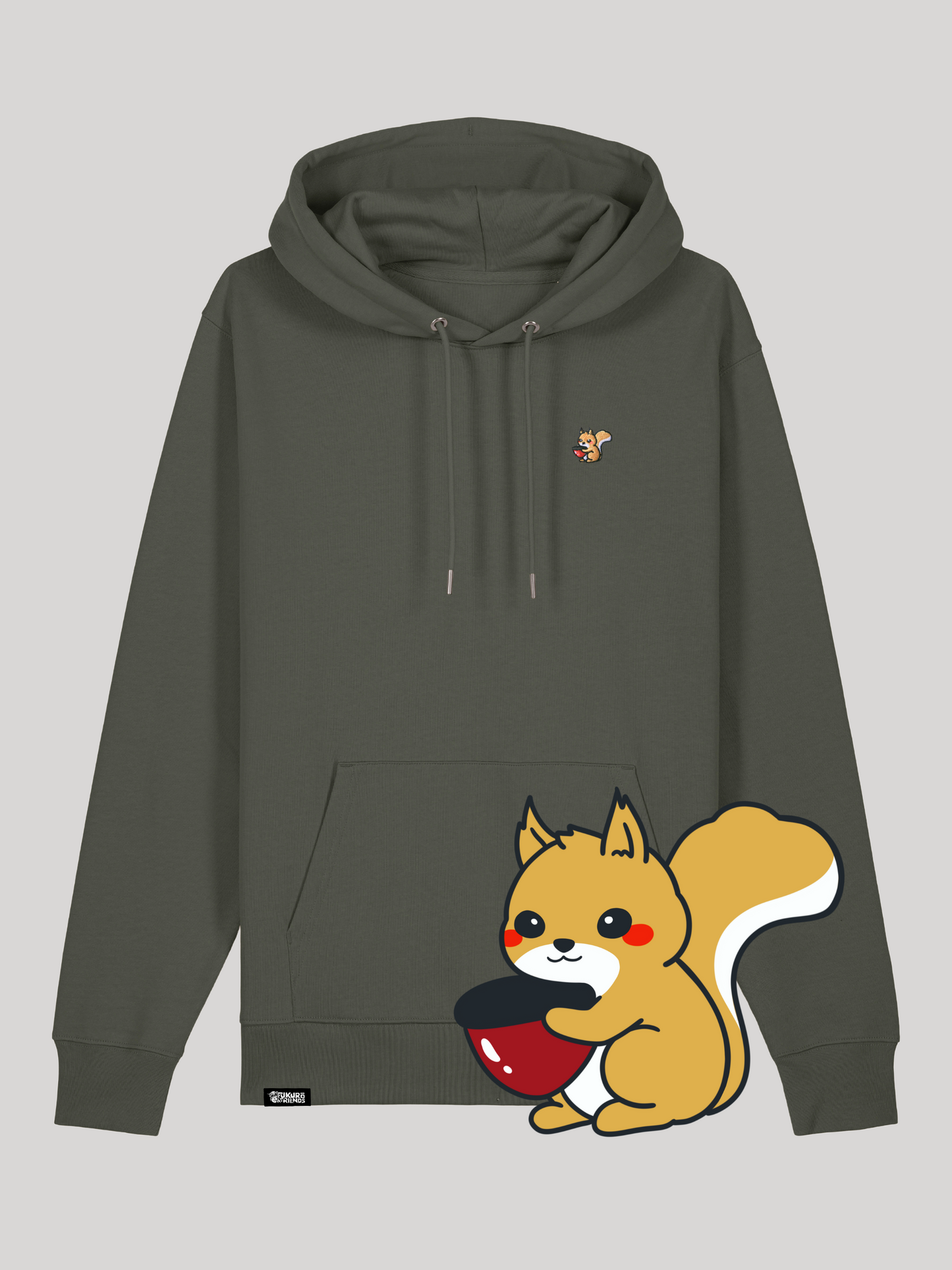 KURI | Das Eichhörnchen - Premium Hoodie aus reiner Bio-Baumwolle