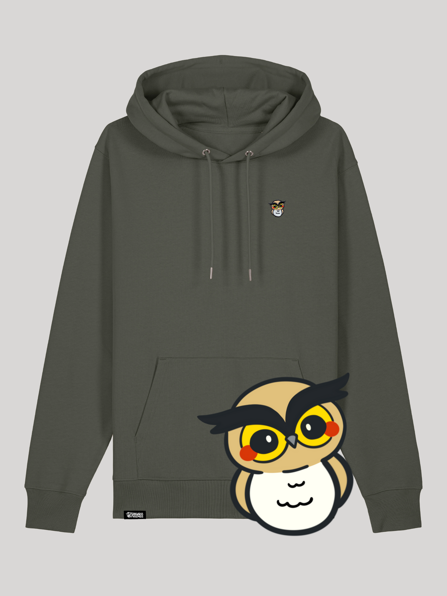 FUKURŌ | Der UHU - Premium Hoodie aus reiner Bio-Baumwolle