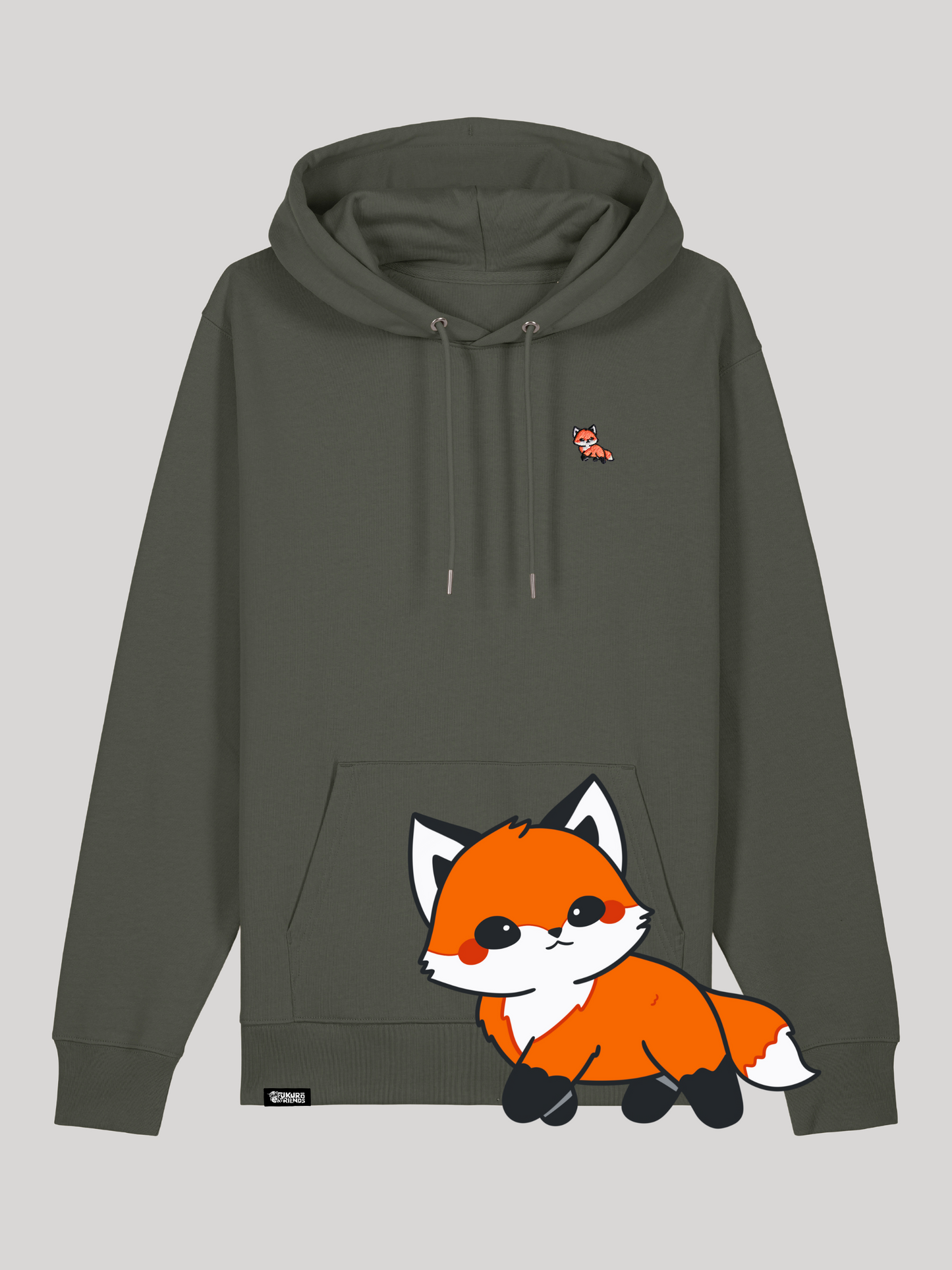RIKU | Der Rotfuchs - Premium Hoodie aus reiner Bio-Baumwolle