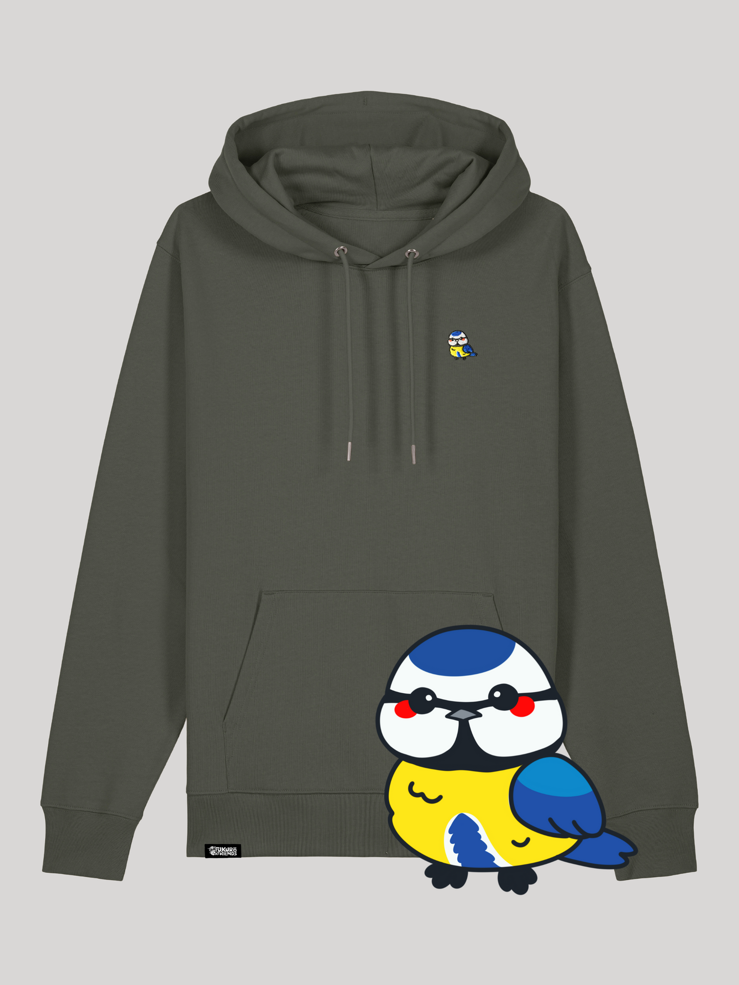 PIKO | Die Blaumeise - Premium Hoodie aus reiner Bio-Baumwolle