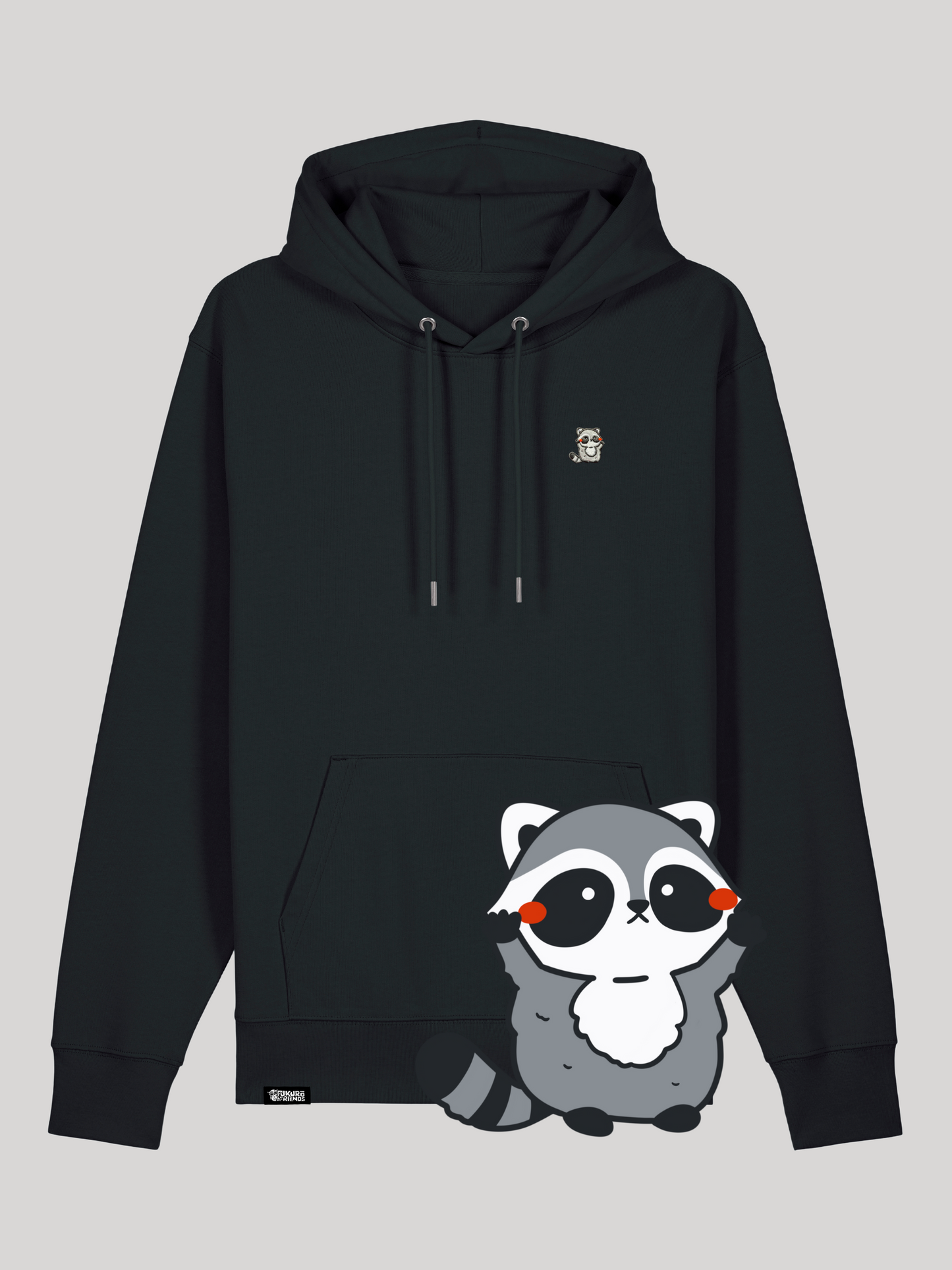 KUMO | Der Waschbär - Premium Hoodie aus reiner Bio-Baumwolle